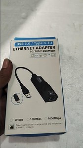USB 3.0 To Type C 3.1 Ethernet adaptor #10mbps #100mbps #1000mbps #ethernetswitch #ethernet #ctype