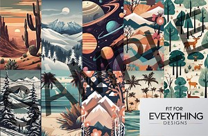 24 Stylized Cellphone Wallpapers PNG - Use for Cellphone Wallpaper, Decor, Craft and Art Ideas! - Etsy