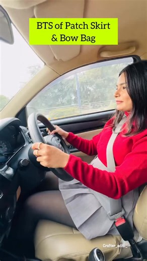 Aditi Agrawal on Instagram: "Bts of patch skirt and bow bag shoot in winter . .#reels #diycrafts #reelkarofeelkaro #instagood #craferaditi"