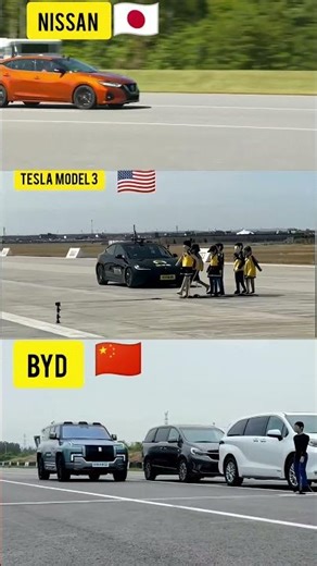 Ultimate Automatic Emergency Braking Test – Nissan vs Tesla Model 3 vs BYD 🚗