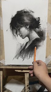 Charcoal Portrait |✍️How to draw Classical Sketch #charcoaldrawing #sketch #painting #art #artwork