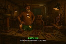 Elisha Graves Otis: An American mechanic who invented the safety brake that made passenger elevators a practical and safe reality, leading to the development of skyscrapers. His 1854 demonstration at the New York World's Fair, where he cut the rope while on a platform that then held fast, was a pivotal moment that inspired confidence in the technology. | Art History w/Ai