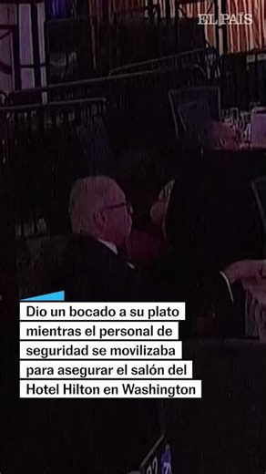 Invitado sigue comiendo mientras suenan los disparos en la cena de Trump #shorts