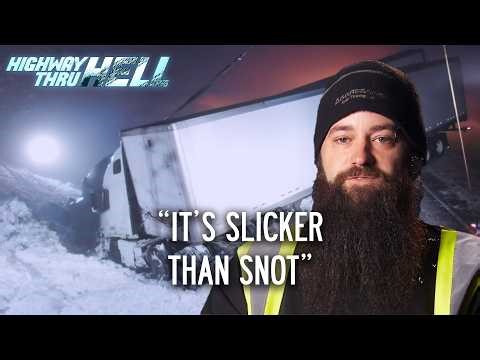 Jackknifed Semis Disappear into the Ditch | Highway Thru Hell