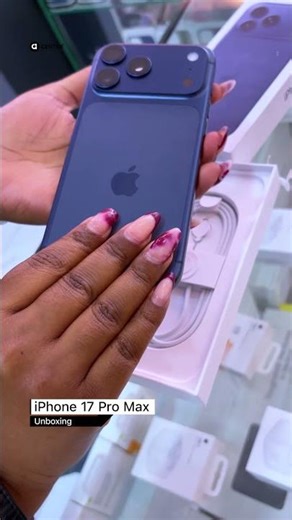 Unboxing iPhone 17 Pro Max Deep Blue in Nairobi 🇰🇪 #shorts