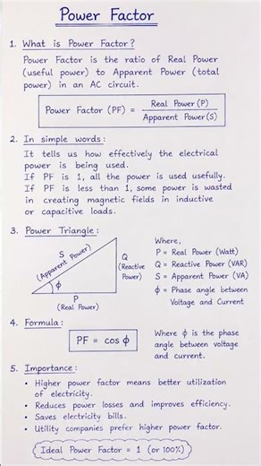 What is power factor 💯......#youtubeshorts #viral #trending #electrical #physics #automobile