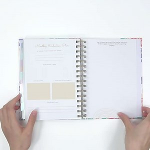 Notebook Calendar Planner 2022-2023, Daily Hourly Planner 2022-2023, Weekly & Monthly Planner with Twin-wire Binding, July 2022 - June 2023, 6.8" x 8.3", Student Planner 2022-2023