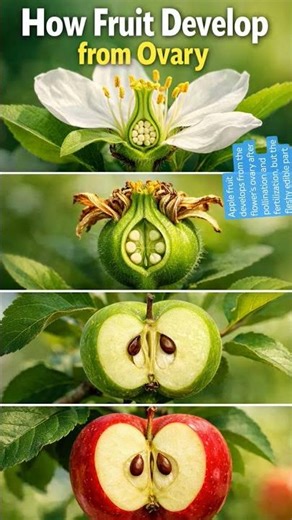 why apple fruit is called false fruit #biology #gardening #fruit #genetics #appletree