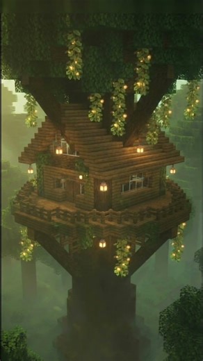 fairy treehouse build #minecraft #asmr #magic #viral #minecraftbuilding #ai