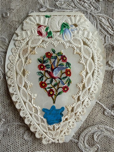 Antique Paper Lace Valentine Card - Etsy