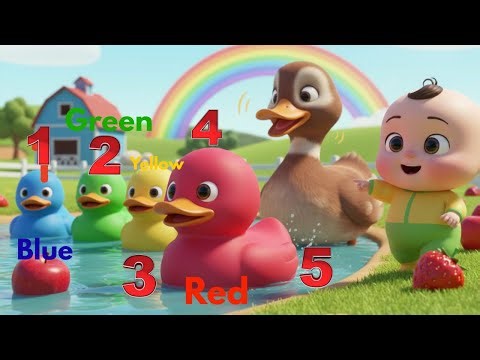Five Little Ducks 🦆 & Wheels on the Bus | Toddler Counting Song | Preschool Learning Video