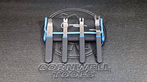 8.8K views · 46 reactions | NEW Cornwell Tools product – trim tool kit. Used to remove door panels, trim, tacks and staples. 4 pieces include: Double Bend "U" Notch Door Panel Clip, "U" Notch Pry Tool, "V" Notch Trim & Tack Tool and Large Radius Trim Pry Tool. | Cornwell Quality Tools | Facebook