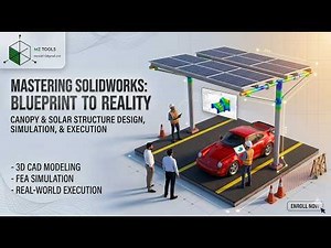 17 Placing Supports. SolidWorks Car Canopy Design.