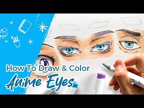 How To Draw & Color Anime Eyes 👁️ | Ohuhu X ‪@Shrimpy‬