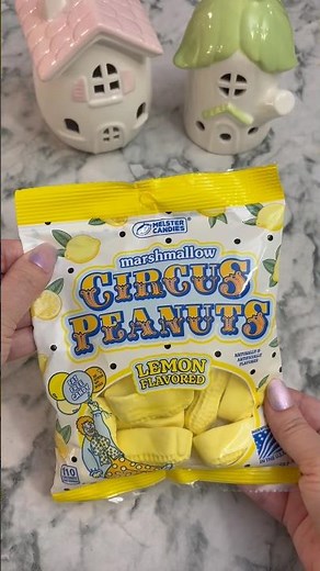 Lemon Flavored Circus Peanuts Candy! #shorts #asmr #candy