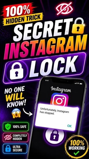 Invisible Instagram Lock 😱 Hide Your App Easily