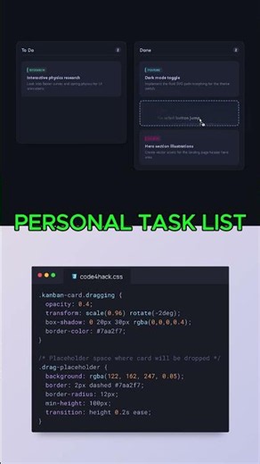 Personal Task Management #coding #webdevelopment #css #htmlcssjavascript