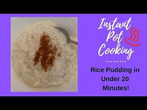 Instant Pot Cooking. Rice Pudding in Under 20 Minutes in the Pressure Cooker