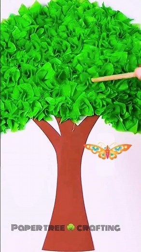 paper tree crafting 🌳❤️ - diy tree #diy #tree#trendingvideo