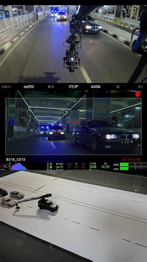 965K views · 8.8K reactions | Ever wondered how car chases are filmed?  Get ready to see action scenes from a whole new angle! DJI Ronin 2 brings unmatched stability and precision to every action-packed car chase, capturing every move seamlessly. Ready for the thrill?  Created by ig/nusa.indonesia #DJIRonin #Ronin2 #BehindtheScenes #filmmaking #setup #filmgear | DJI Ronin | Facebook