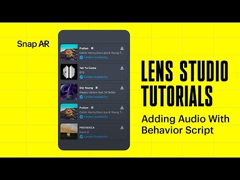 How to Add Music to Snapchat Lens With Behavior Script | Lens Studio Tutorial