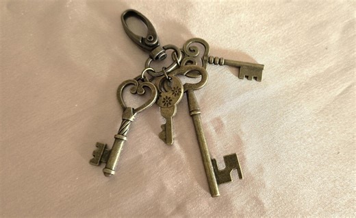 Vintage Brass Key Bag Charm, A Touch of Timeless Magic - Etsy