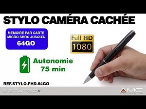 STYLO CAMÉRA CACHÉE HD 1080P ENREGISTRE VIDÉO AUDIO PHOTO SUR CARTE MICRO SDHC 64 GO [ SECUTEC.FR ]