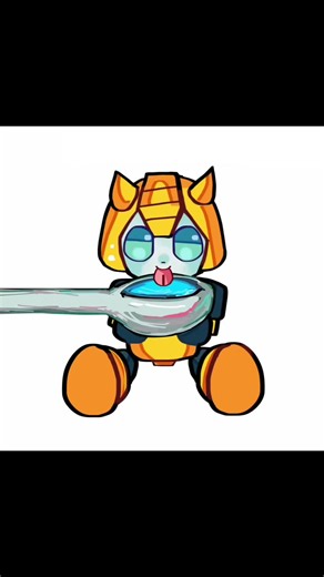 Greedy Yellow Robot Alien in Transformers Art