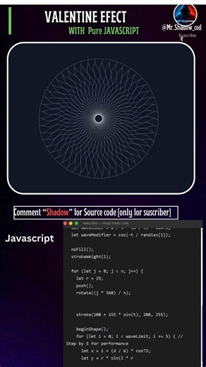 the breath type circle like when I stand infront of her in valentine ♥ #coding #webdesign #love #web