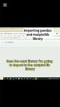 How to import pandas and matplotlib library #shortvideo