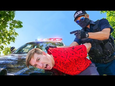 I'm ARRESTED & Trapped Inside! Spy Ninjas Team Up w/ Cops to Sneak Out Escaping Prison in Real Life