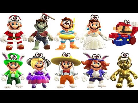 Super Mario Odyssey - All Outfits (DLC Included)