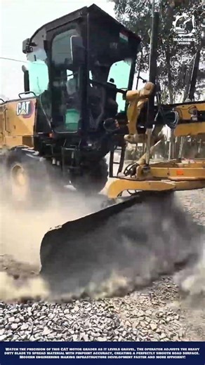 Smart Gravel Grading Machine Work for Roadway Base Maintenance and Leveling