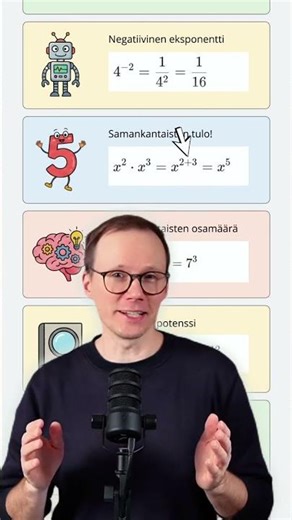 Potenssien pelisäännöt! 💪🏻 #lukio