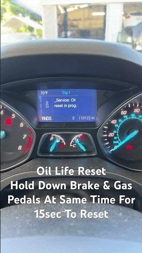 Ford Escape Oil Life Reset #ford #fordescape #shorts #short #automobile
