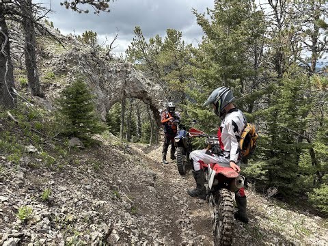 Epic Day! Single track, enduro dirt bike riding in the Little Belt Mountains, Montana. Part 1 of 2.