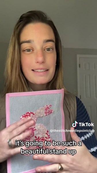 Needlepoint Stand-Up Finish | Liberty Floral Back | The Stitch Needlepoint Club