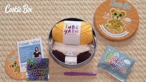 Cookie Box Original Crochet Kit for Beginners – Gift Set to Make Leopard Leo Amigurumi Plushie – Easy DIY Crochet & Knitting Starter Kit with Video and PDF Tutorials