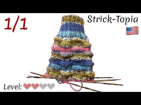 Easy Fold Stitch Pattern in the Round – Video 1/1