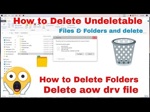 How To Delete aow_drv_x64_ev.sys | aow_drv.log File | Quick Solution Undeletable Files & Folders