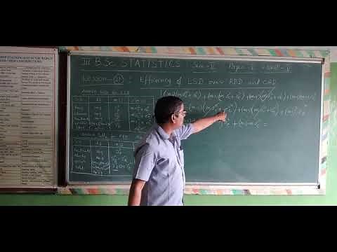 Efficiency of LSD over RBD and CRD - BSc Statistics