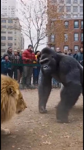 144K views · 1.3K reactions | Lion vs Gorilla… this was insane ” #wildlife #gorilla #lion #cctv #viralreels #usa #zoo #animalfight #caughtoncamera #realitywildlife #trendingreels #dreampulse | DreamPulse | Facebook