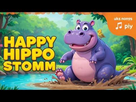 The Happy Hippo Stomp | Fun Animal Dance Song for Kids | Nursery Rhymes & Kids Songs