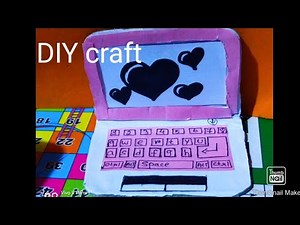How to make a paper origami laptop ll DIY minature laptop ll