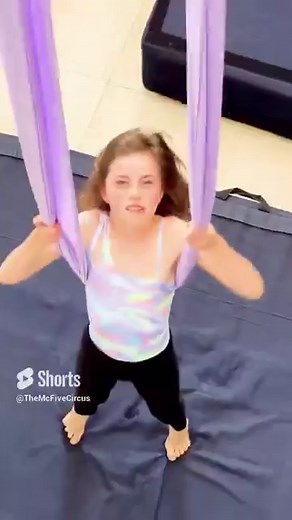 Scariest Workout..😦 Little Mama McFive Circus Jordan McFive Circus The McFive Circus #themcfivecircus #funny #circus #stunts #funnykidsvideo #littlemama #Isabellemcfive #mcfivecircus #kids #Circus #aerialsilks | The McFive Circus