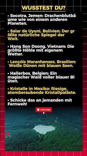 Die SCHÖNSTEN Orte der Welt, die NIEMAND kennt! 🌍✨