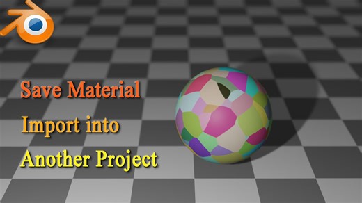 Quick tips - How to save and import the material into another project in Blender - 158