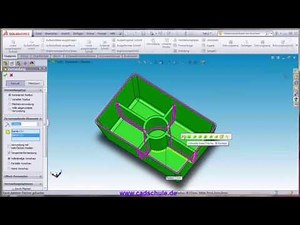 Solidworks Deutsch Tutorial Grundlagen Verstärkungsrippe beispiel