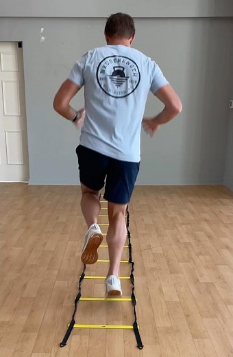 Single Leg Agility Ladder Hop