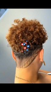 Curly Fade With Side Art ✨ #hairstyles | Haircuts for Women